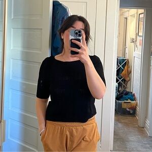 White House Black Market Crop Shirt